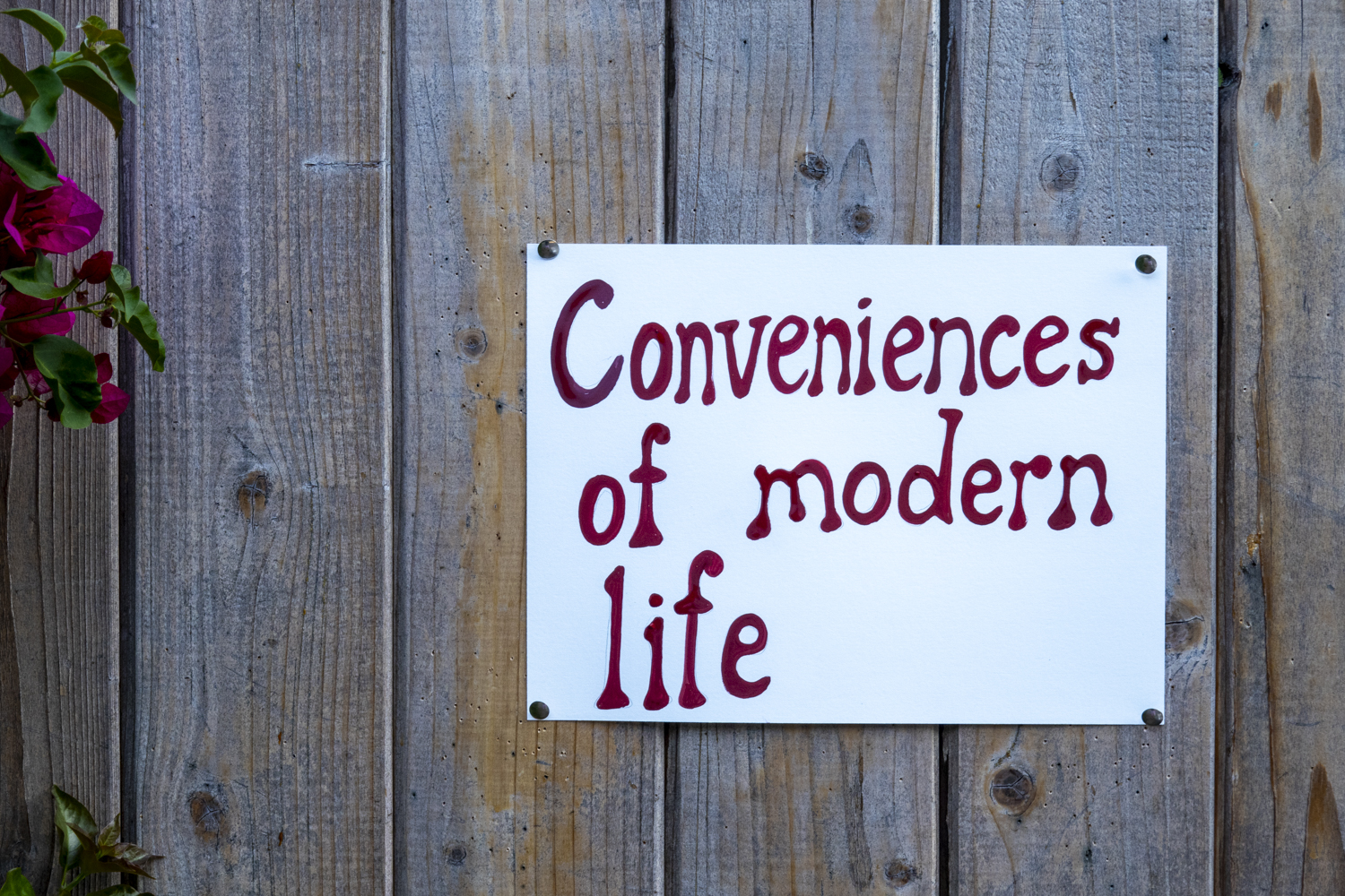 Conveniences of modern life