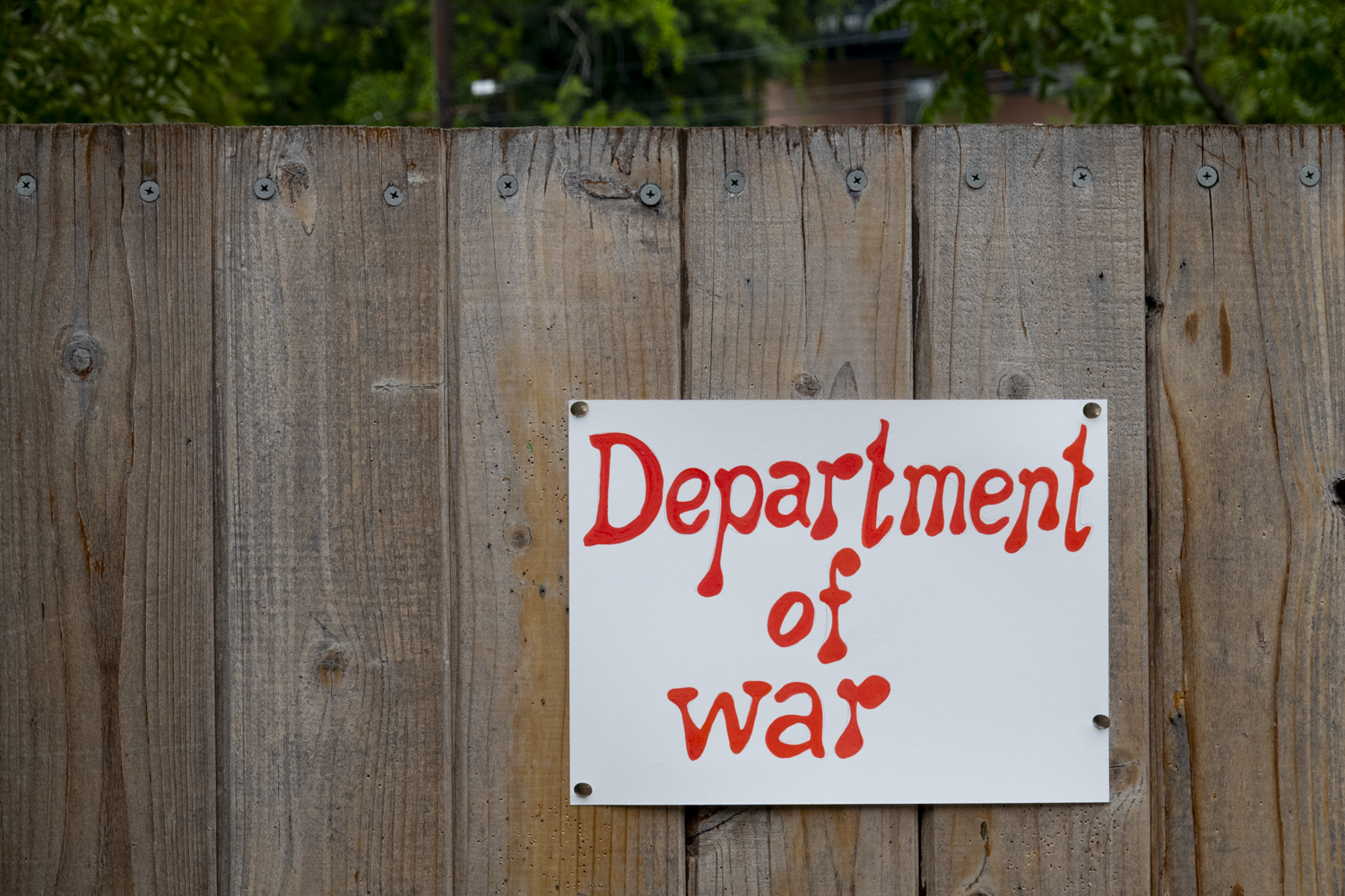 Department of war
																			 
																		