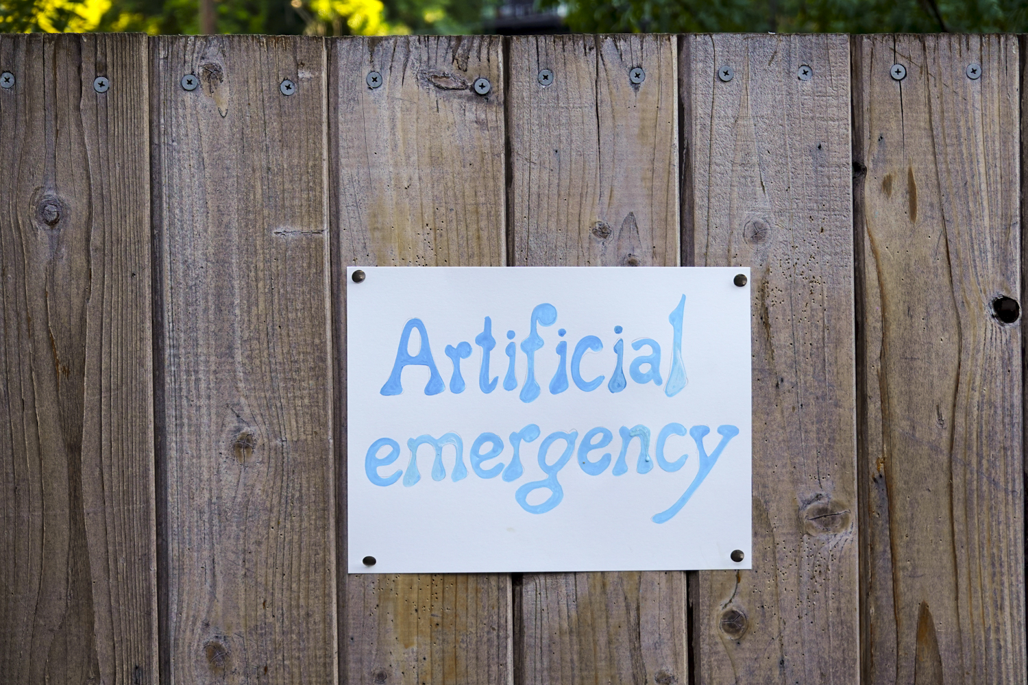 Artificial emergency
																			 
																		