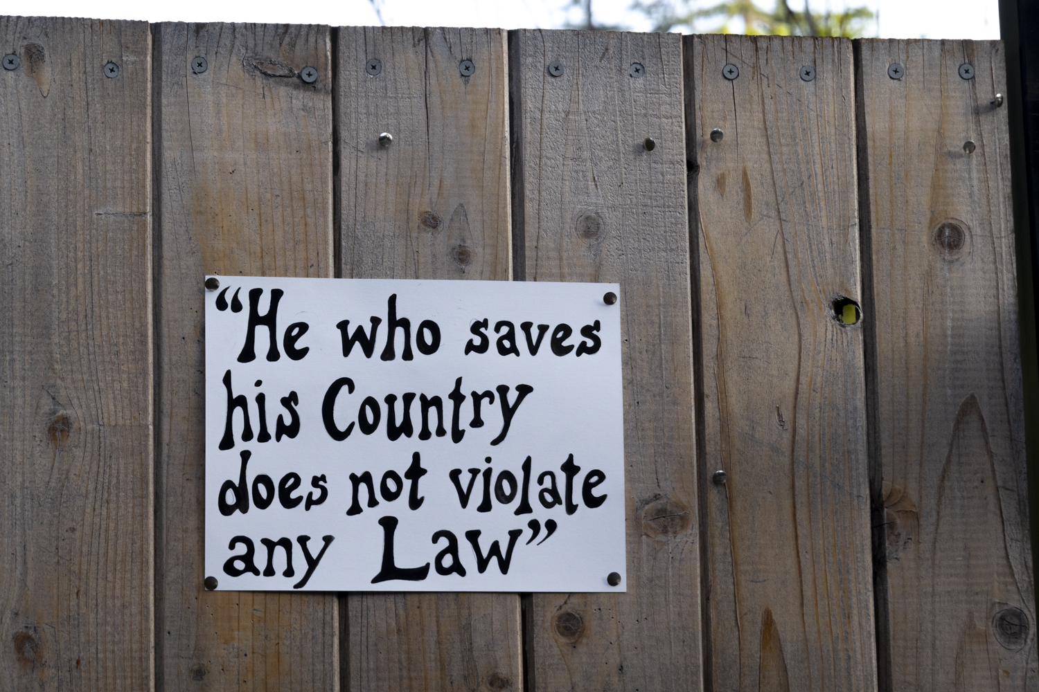 He who saves his Country does not violate any Law