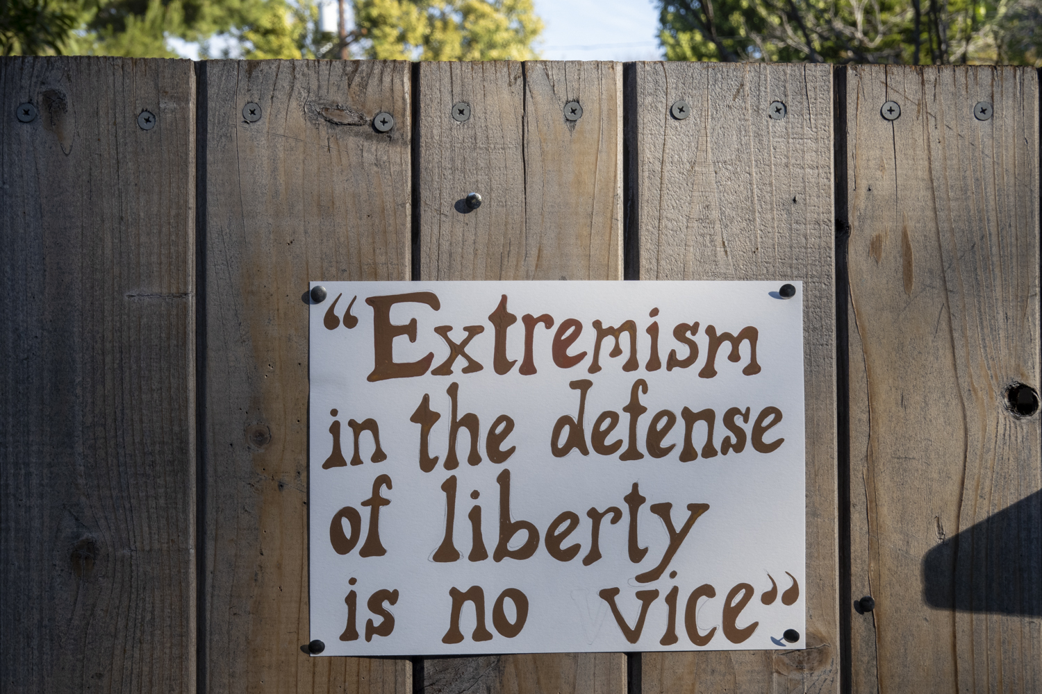 Extremism in the defense of liberty is no vice