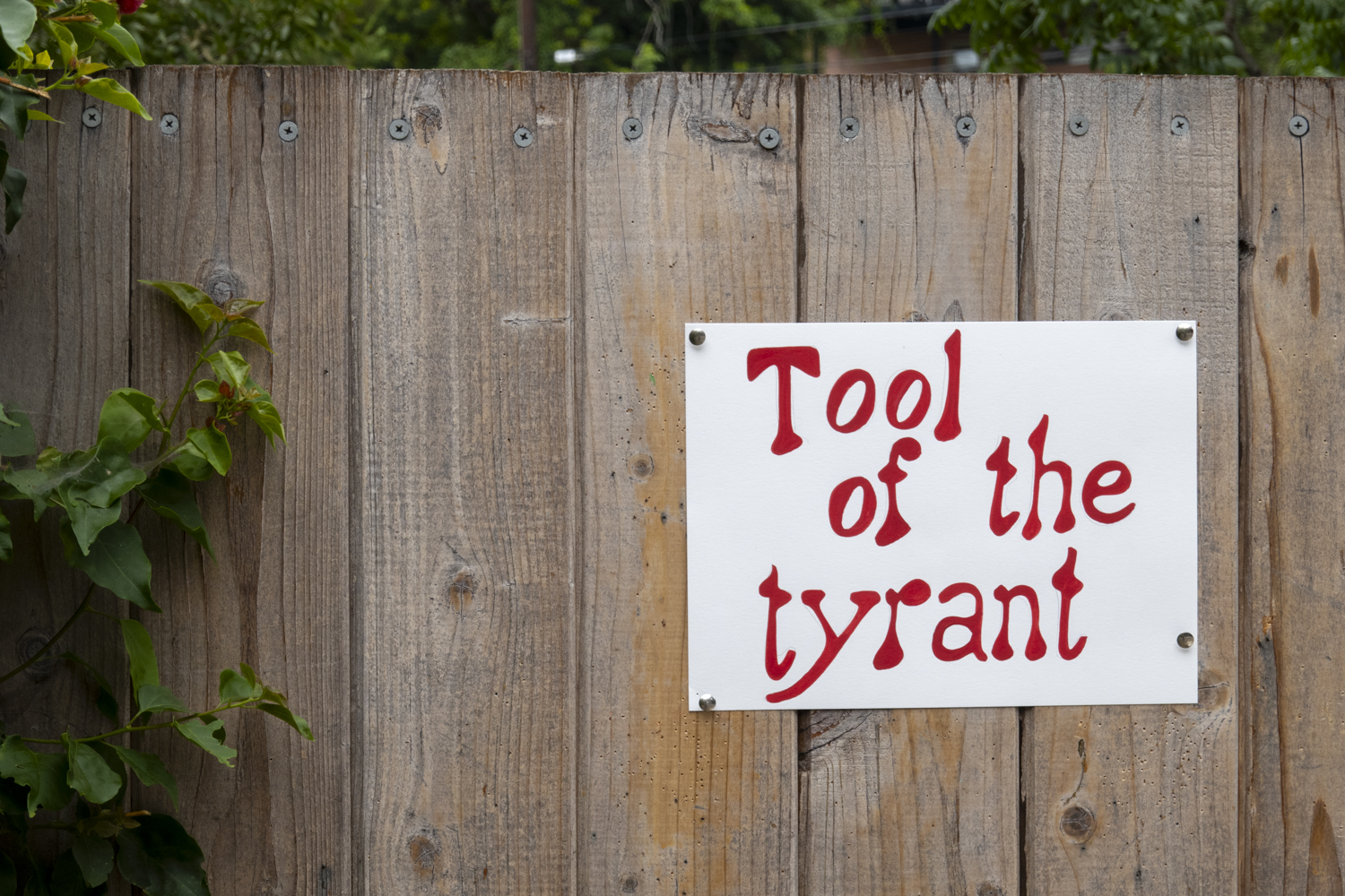 Tool of the tyrant
																			 
																		