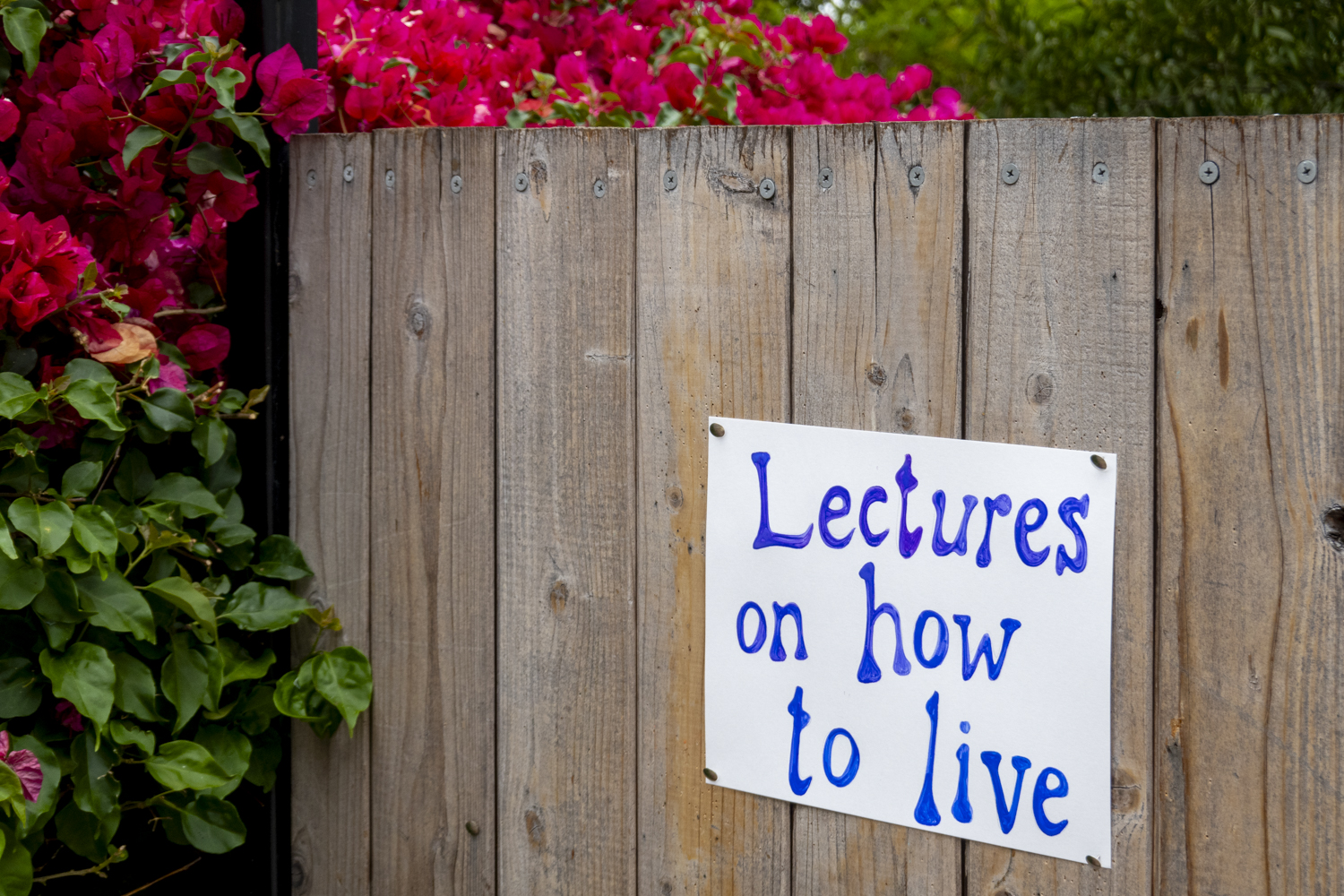 Lectures on how to live