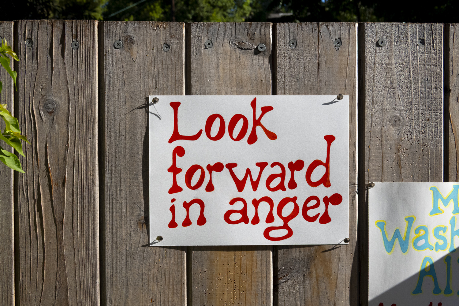 Look forward in anger
																			 
																		
